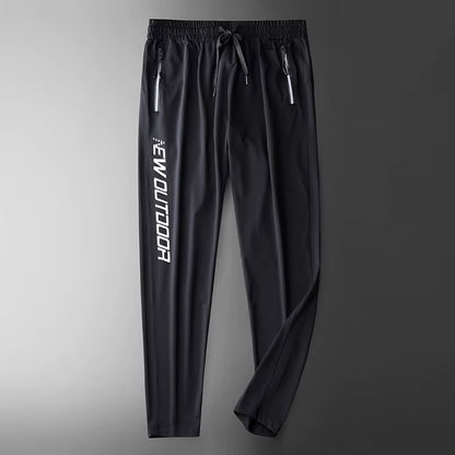 Gym Sweatpants Man Thin Fitness Trousers Slim Fit Quick Dry Running Long Pants Elastic Men Workout Pant