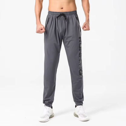 Gym Sweatpants Man Thin Fitness Trousers Slim Fit Quick Dry Running Long Pants Elastic Men Workout Pant