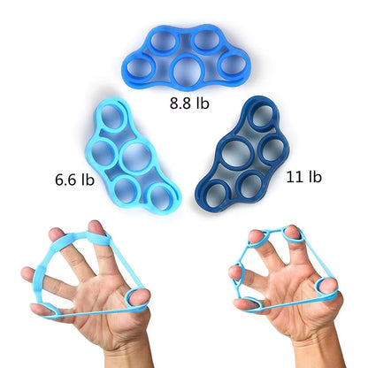 Hand Grip Strengthener Workout Kit Adjustable Hand Gripper Ring Finger Exerciser Band for Rehabilitation and Stress Relief Ball