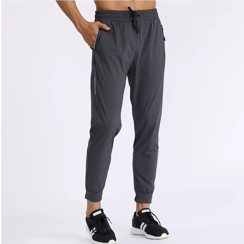 Gym Sweatpants Man Thin Fitness Trousers Slim Fit Quick Dry Running Long Pants Elastic Men Workout Pant